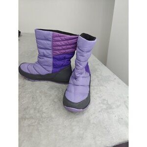 Sorel Childrens Whitney ll Puffy MID Waterproof Boots In Purple Sz 4